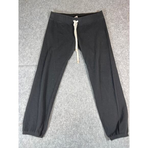 PINK Victorias Secret Pants Womens Medium Black Pull On Low Rise Sweat Jogger - Picture 1 of 6